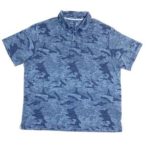 Walter Hagen 11 Majors Blue Camo Golf Polo Shirt XXL